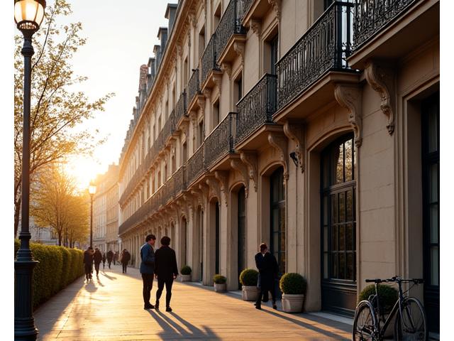 Façade of Passeport Culturel office located on the historic Île Saint-Louis in Paris, with traditional Haussmannian architecture.