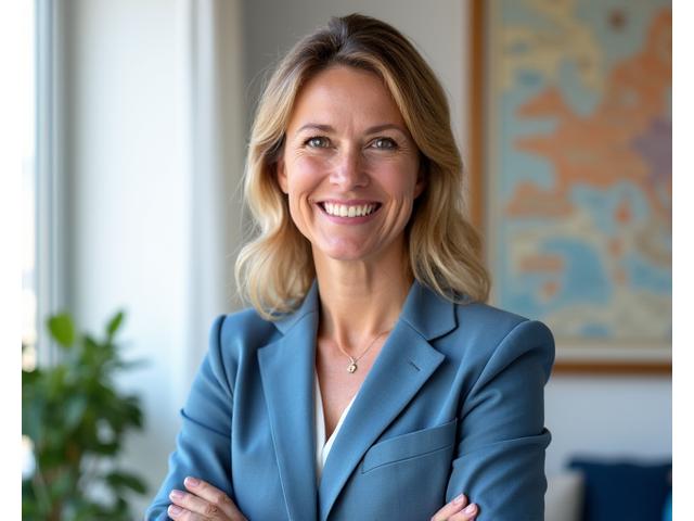 Portrait de Claire Bernard, coordinatrice de l'expérience, souriante et prête à aider.