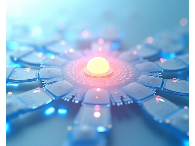 Stylized abstract graphic of interconnected gears and light radiating from a central point, representing intellectual property protection and content flow.